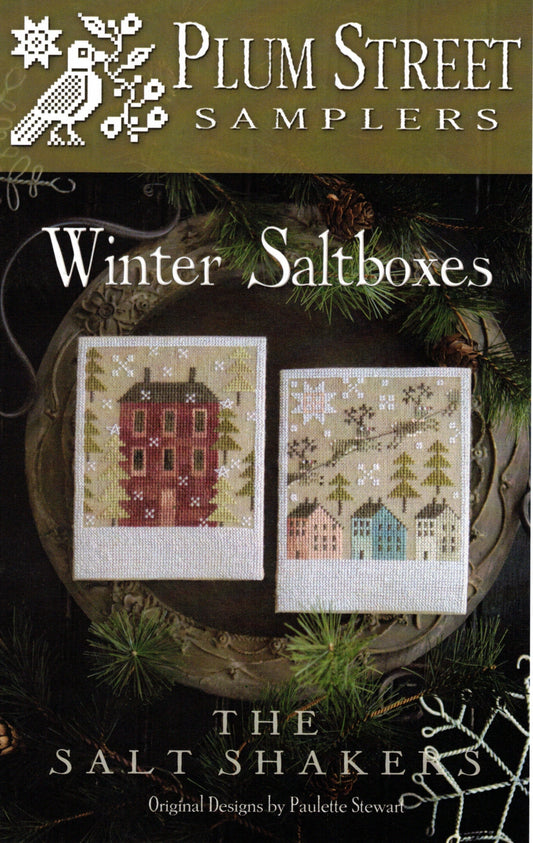 Winter Saltboxes Plum Street Samplers Cross Stitch Pattern