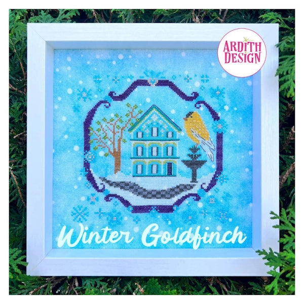 PREORDER Winter Goldfinch Cross Stitch Pattern by Ardith Designs Nashville Market