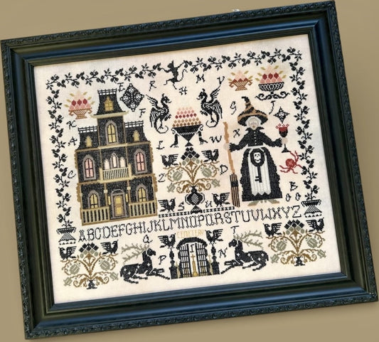 PREORDER Twin Peak Primitives WITCH HOUSE SAMPLER Cross Stitch Pattern Nashville Market