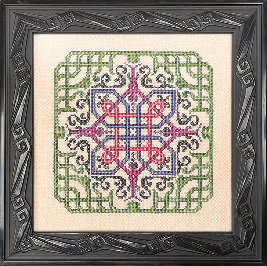Woven Clover Cross Stitch Pattern by Ink Circles