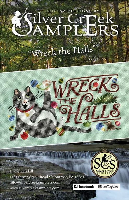 PREORDER Silver Creek Samplers WRECK THE HALLS Cross Stitch Pattern