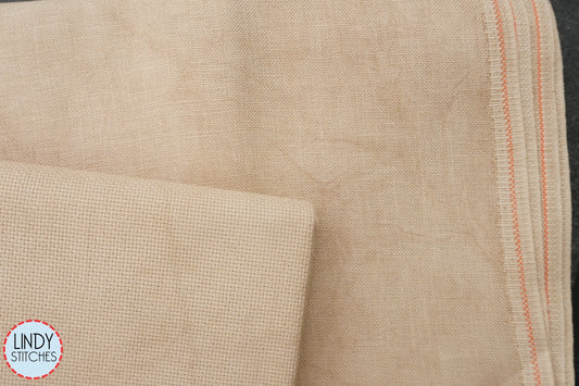 32 Count Light Hazelnut Hand Dyed Belfast Linen by Xjudesign