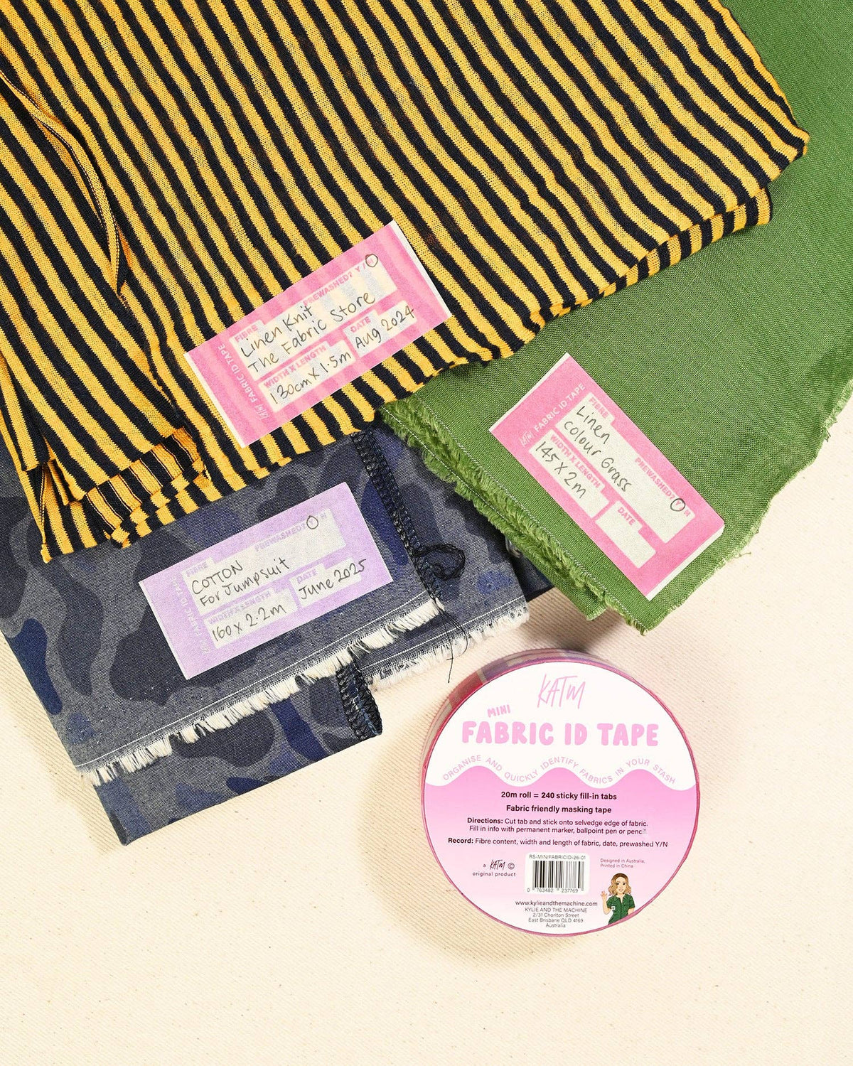 Fabric Labels Roll of 240 for Stash Organization
