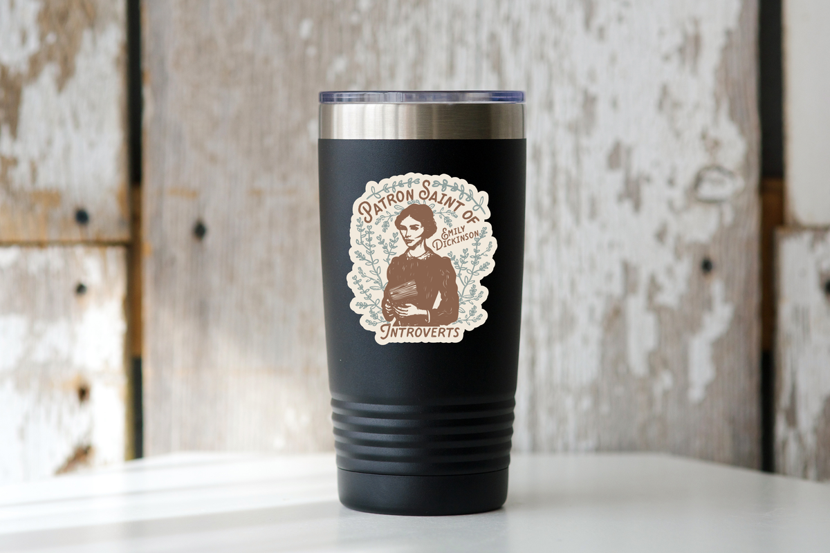 Emily Dickinson Patron Saint of Introverts - library, books