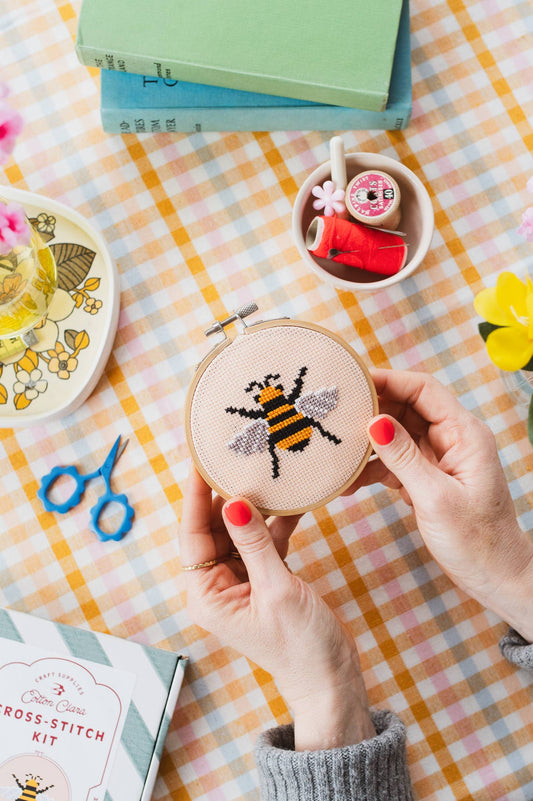 Beginner Bumble Bee Cross Stitch Kit Beginner Friendly