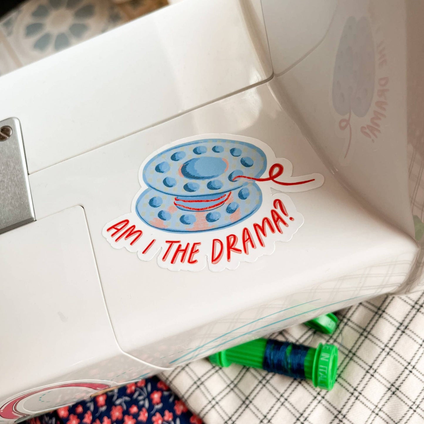 Am I The Drama Vinyl Sticker