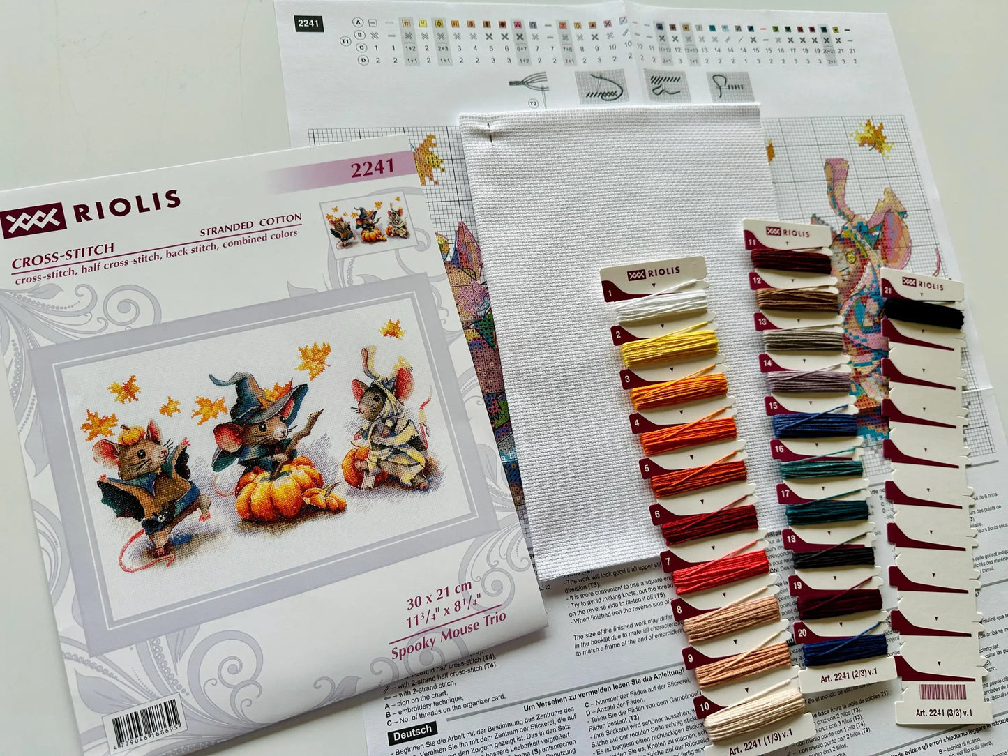 Spooky Mouse Trio Cross Stitch Kit From Riolis 2241
