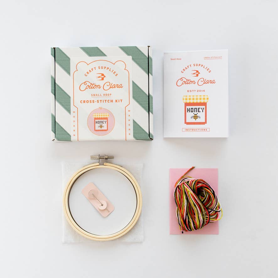 Honey Jar Cross Stitch Kit Beginner Friendly