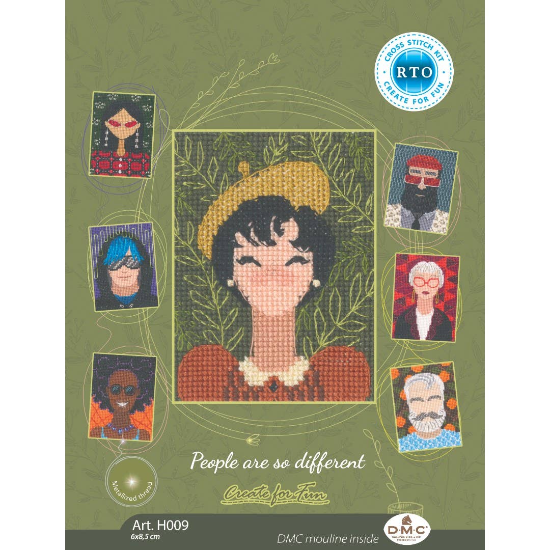 People Are so Different Cross Stitch Kit by RTO H009