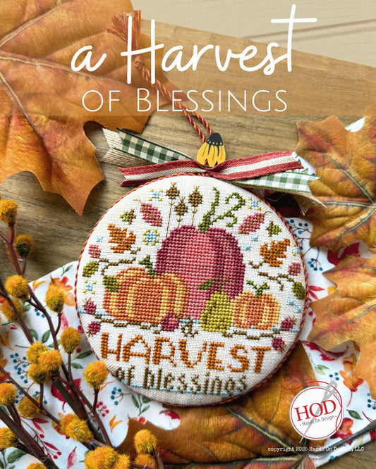 PREORDER A Harvest of Blessings Cross Stitch Pattern by Hands on Design