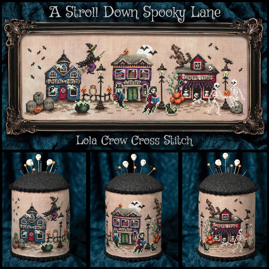 PREORDER Lola Crow A STROLL DOWN SPOOKY LANE Cross Stitch Pattern