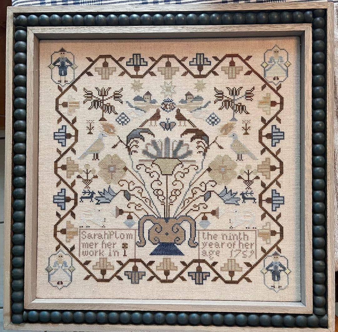 SARAH PLOMMER Sampler Reproduction 1759 Pattern by The Wishing Thorn