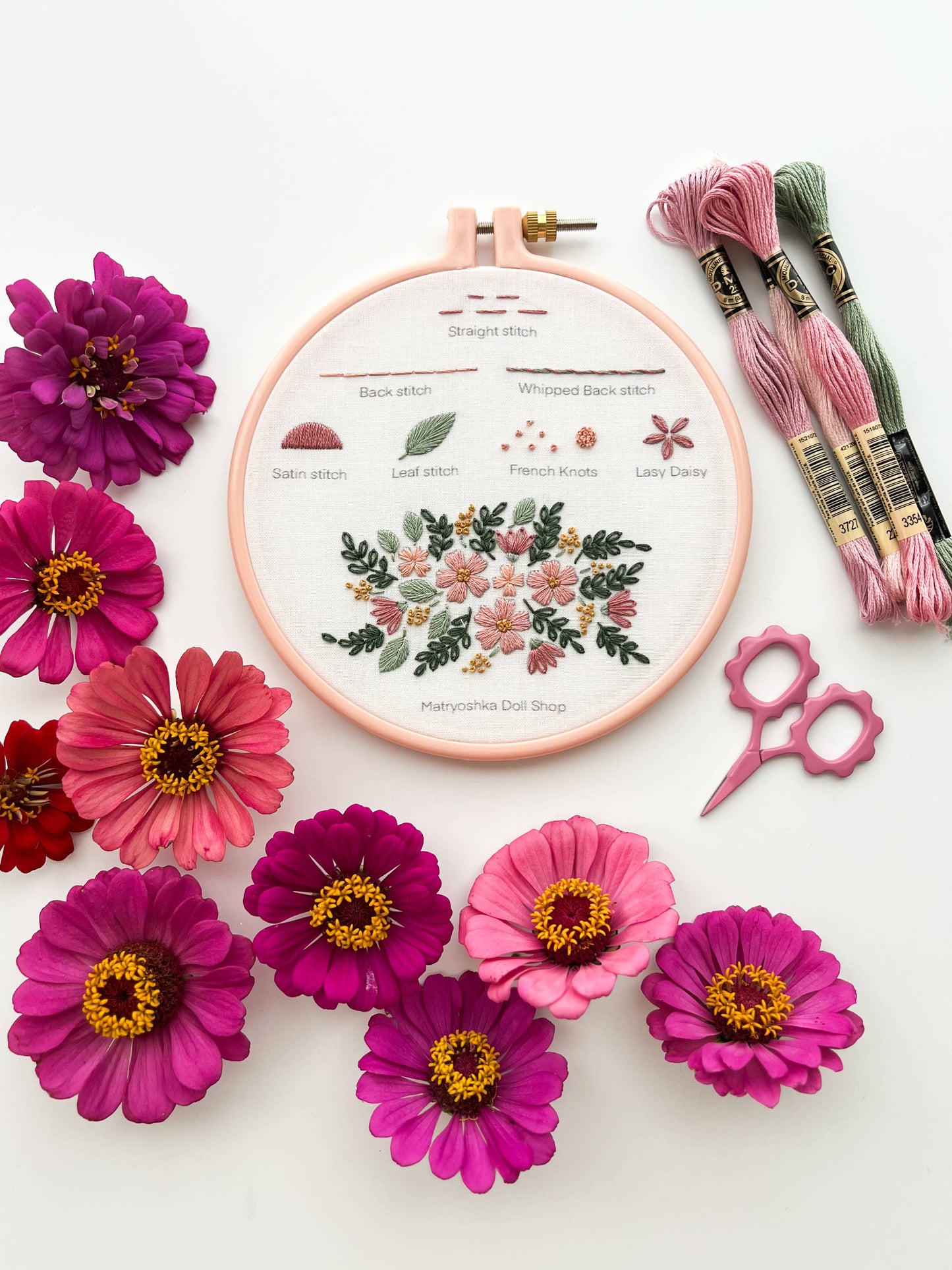 Matryoshka small flower sewing scissors