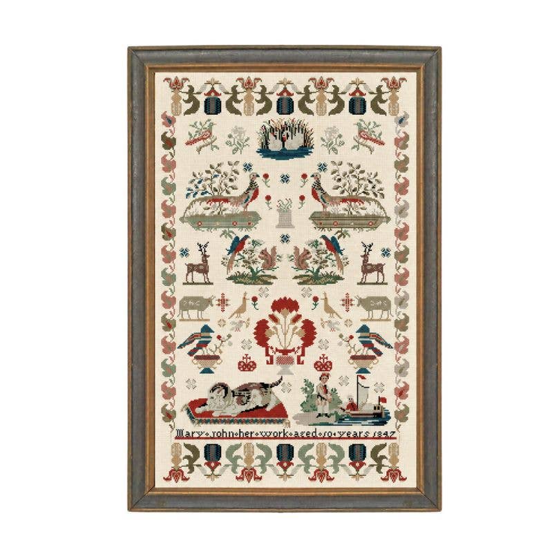 Mary John 1847 Welsh Sampler Printed Chart by The Wishing Thorn