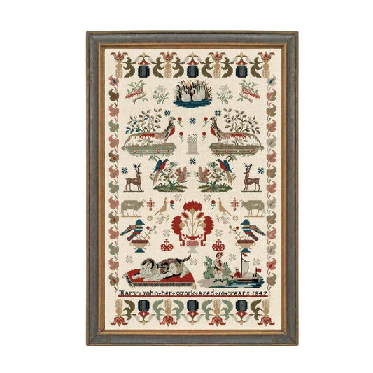 Mary John 1847 Welsh Sampler Printed Chart by The Wishing Thorn