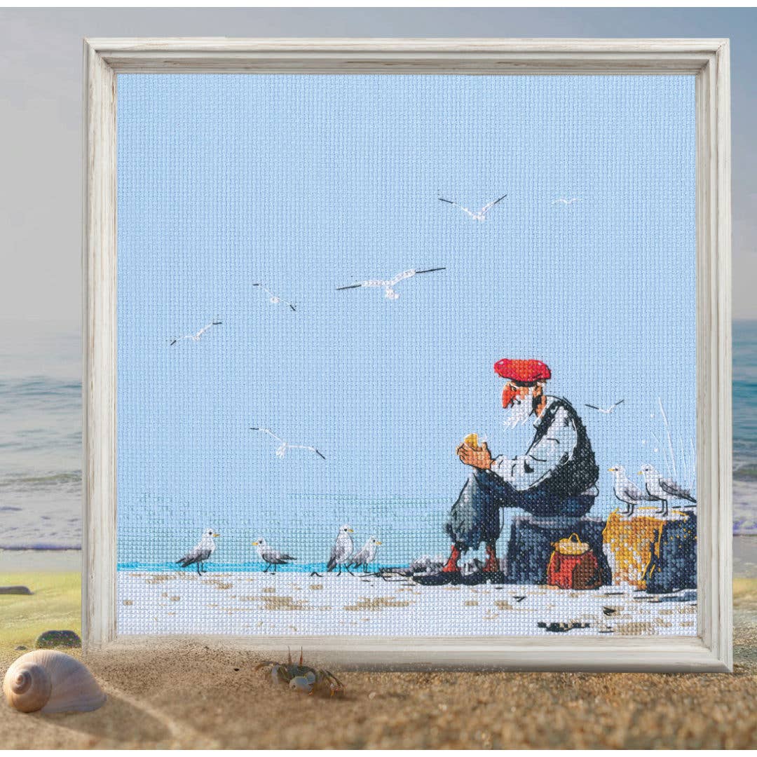 Old man by the sea Counted Cross Stitch Kit by RTO M1105