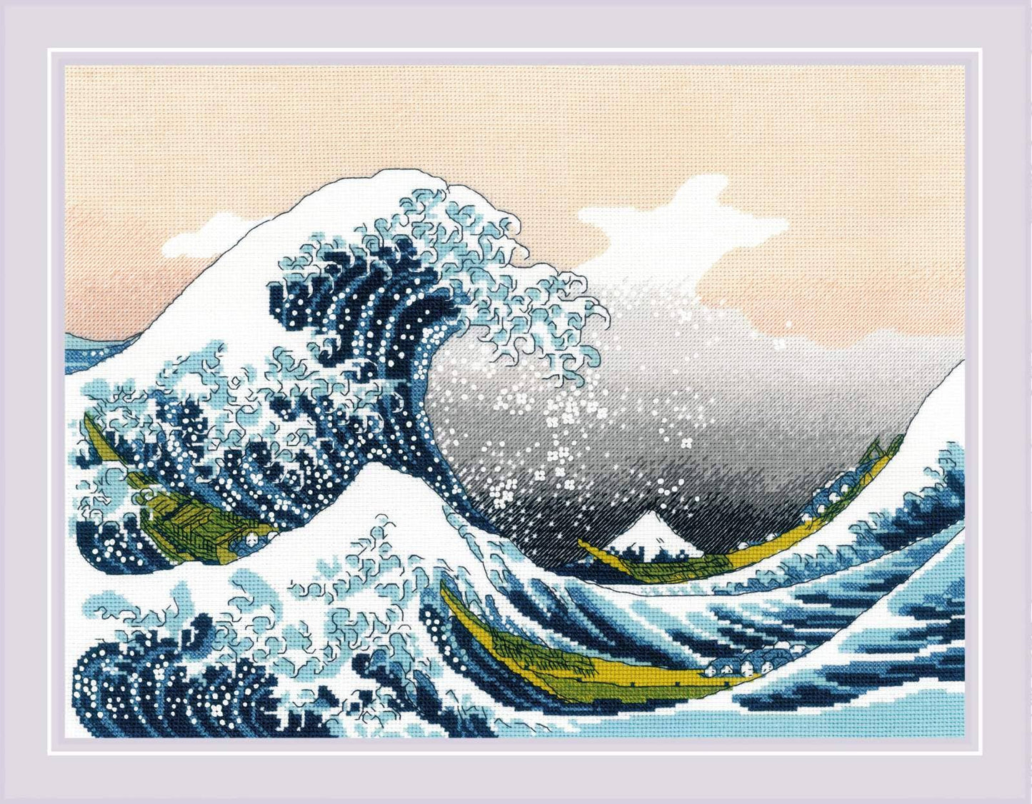 The Great Wave Off Kanagawa Cross Stitch Kit Riolis 2186