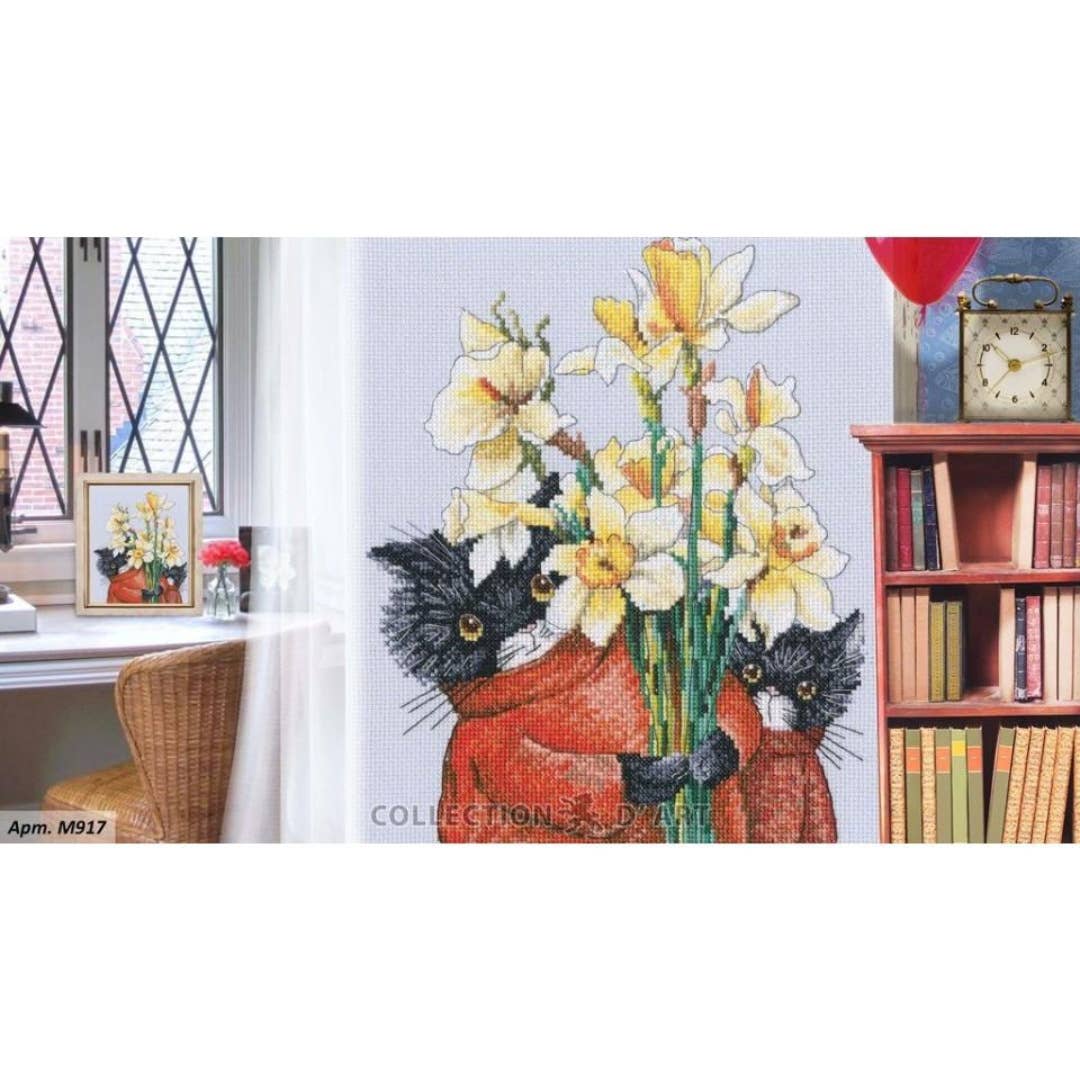 There Were Cats Cross Stitch Kit RTO Counted M917
