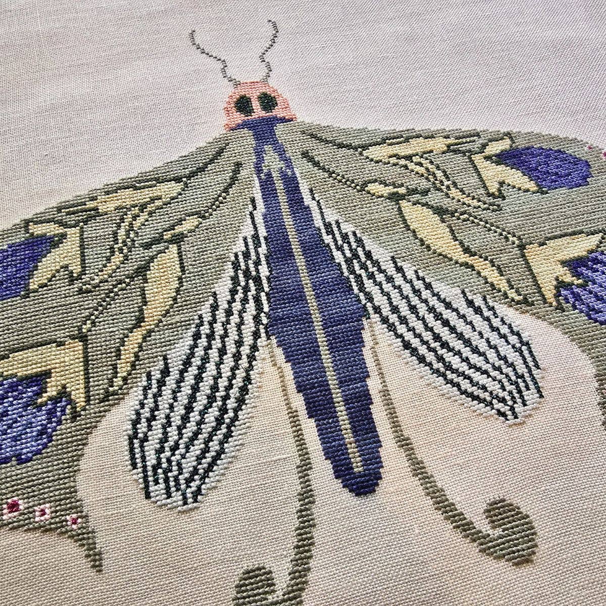 FLOWER MOTH III Cross Stitch Pattern by The Wishing Thorn