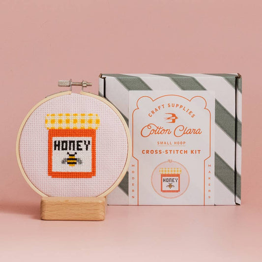 Honey Jar Cross Stitch Kit Beginner Friendly
