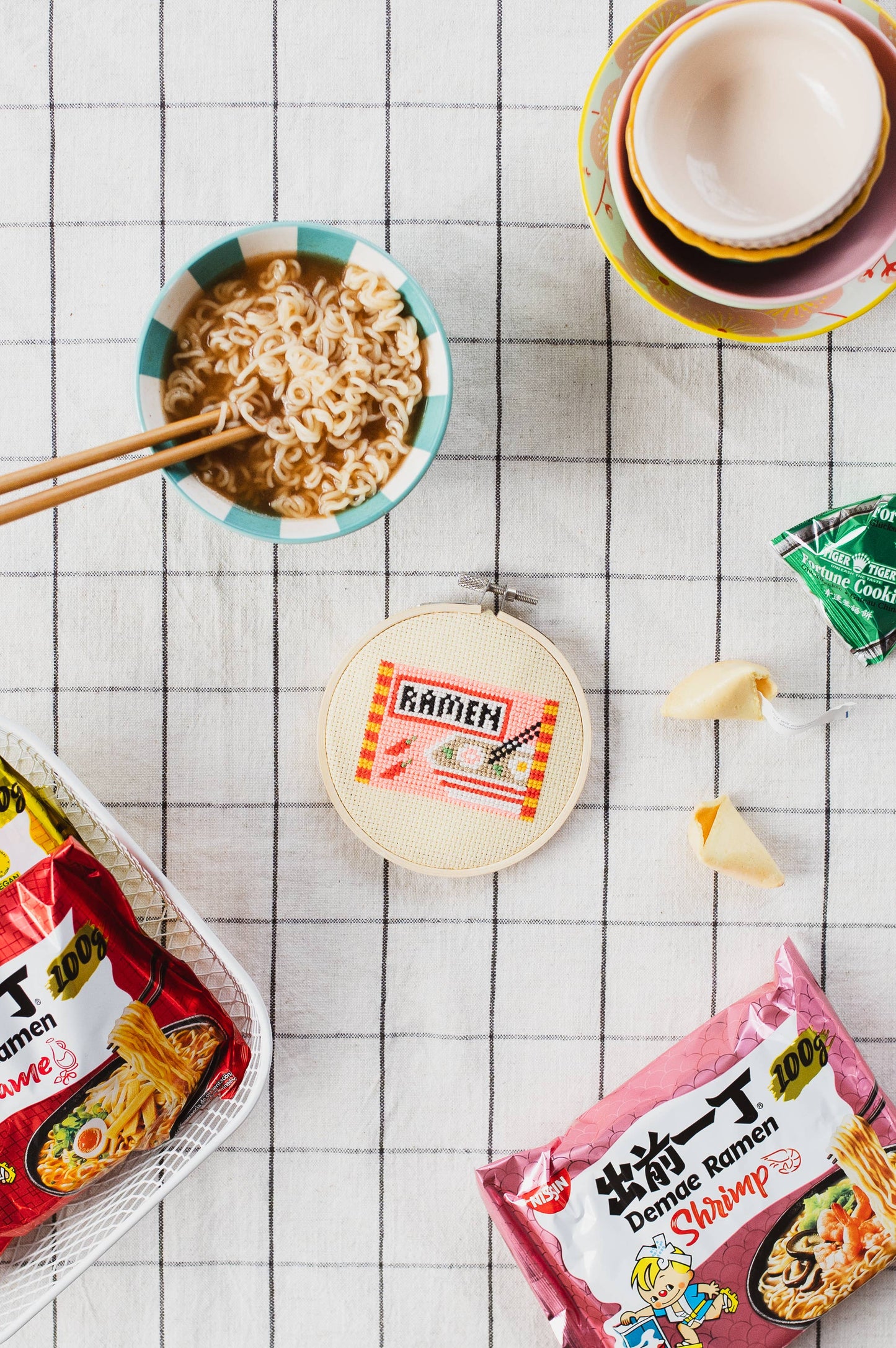 Ramen Beginner Cross Stitch Kit Beginner Friendly