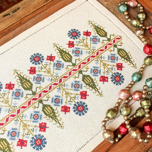 Cross Stitch Kit - Delphian Cornflower Avlea Folk Embroidery