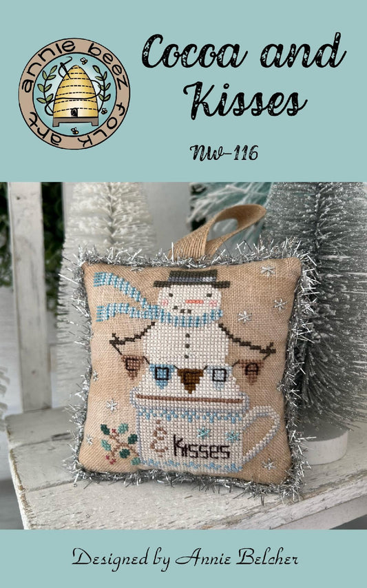 Cocoa and Kisses Cross Stitch Pattern Annie Beez Folkart Nashville Needlework Market