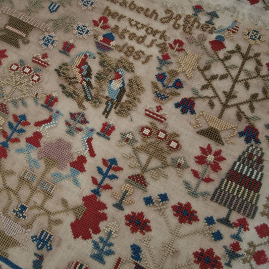ELIZABETH HUGHS 1851 Sampler Pattern by The Wishing Thorn