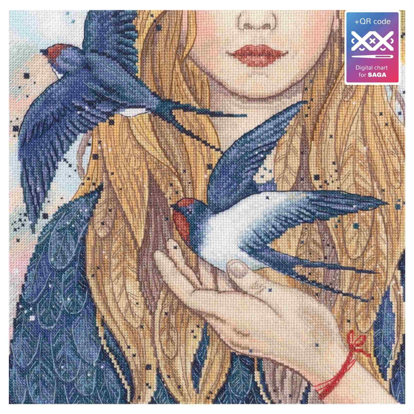 Swallows Cross Stitch Kit by RTO Counted M984