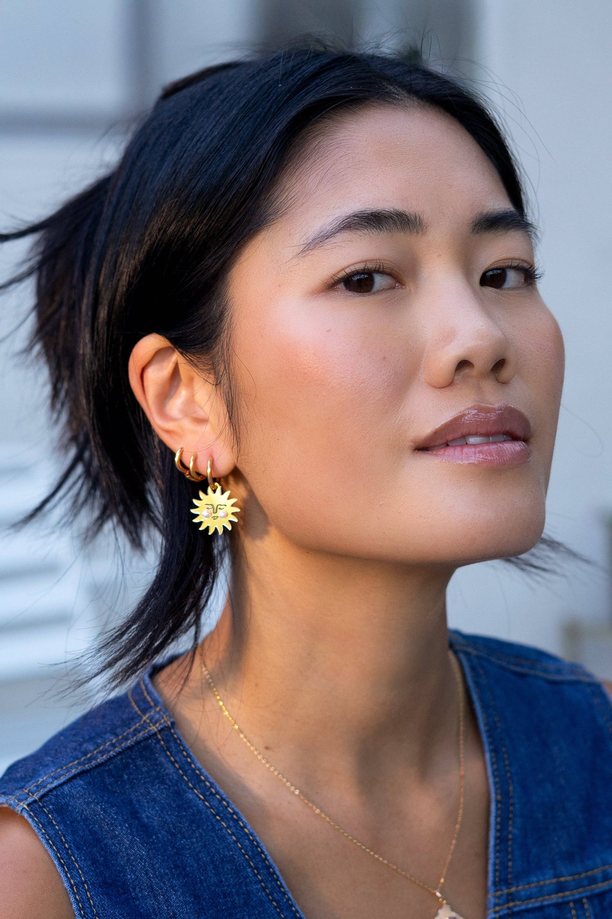 Celestial Hoops Huggie Earrings-18K Gold Plated