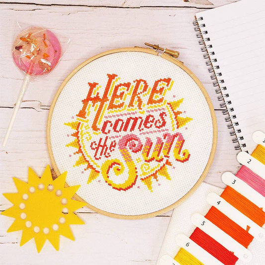 Here Comes the Sun - Cross Stitch Kit Beginner Friendly