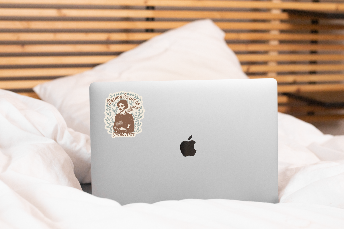 Emily Dickinson Patron Saint of Introverts - library, books