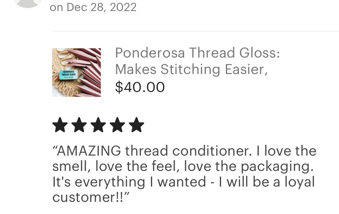 Ponderosa Thread Gloss DAYDREAM Scented Beeswax Thread Conditioner