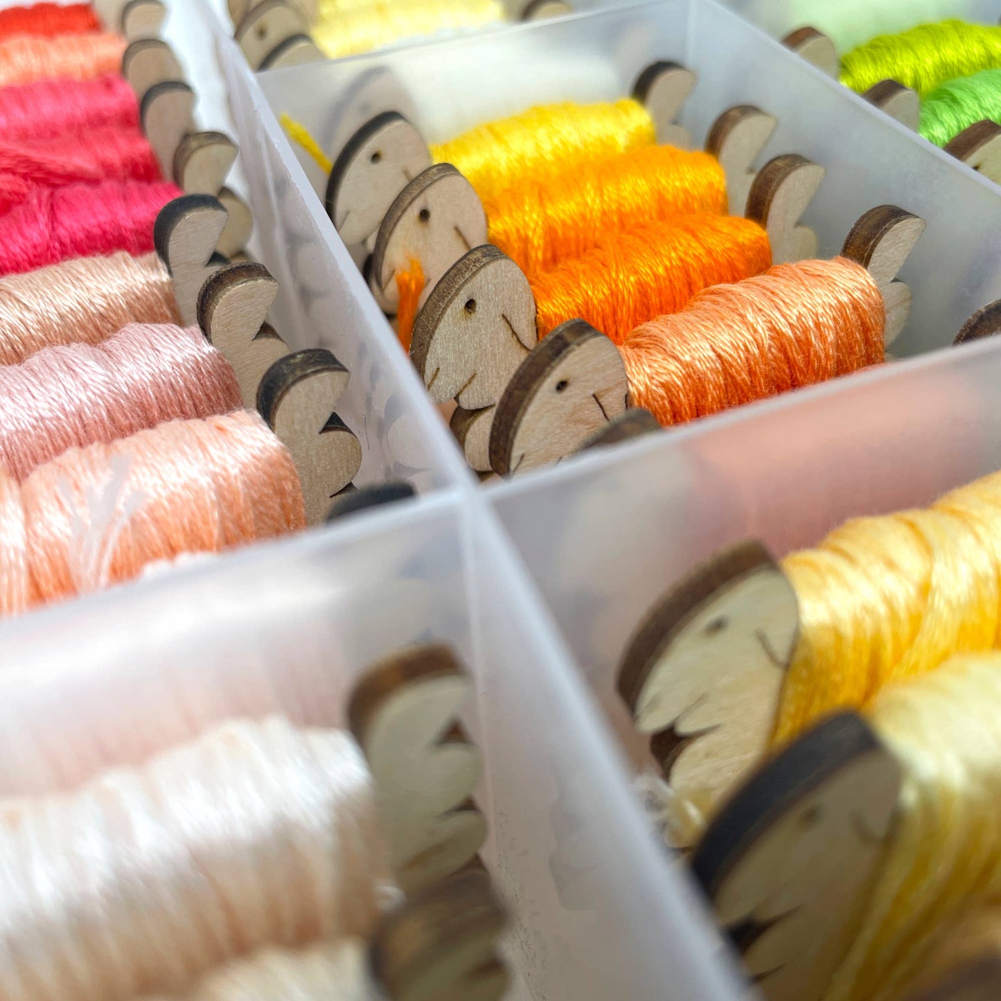 Nordic Sheep Wooden Thread Bobbins - Set of 10