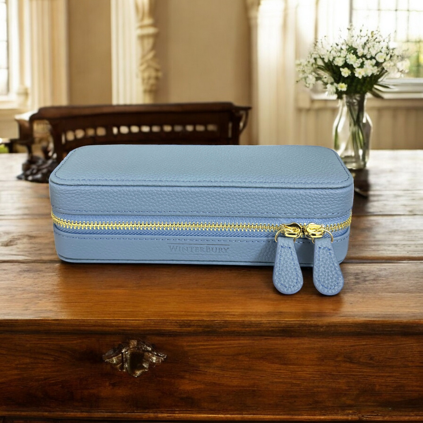 WinterBury Robin's Egg Blue Leather Tool Case