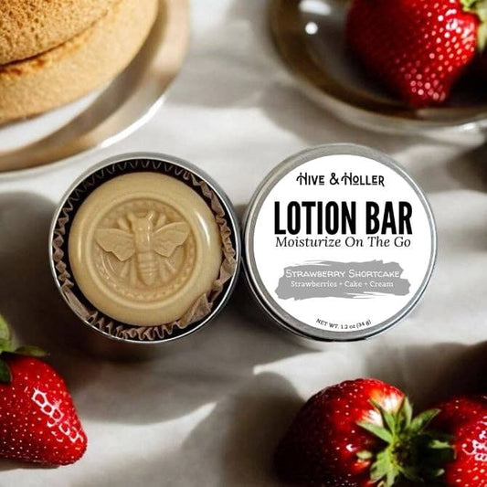 Strawberry Shortcake Solid Lotion Bar for dry crafty hands