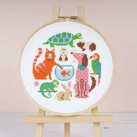 Playful Pets - Cross Stitch Kit Beginner Friendly
