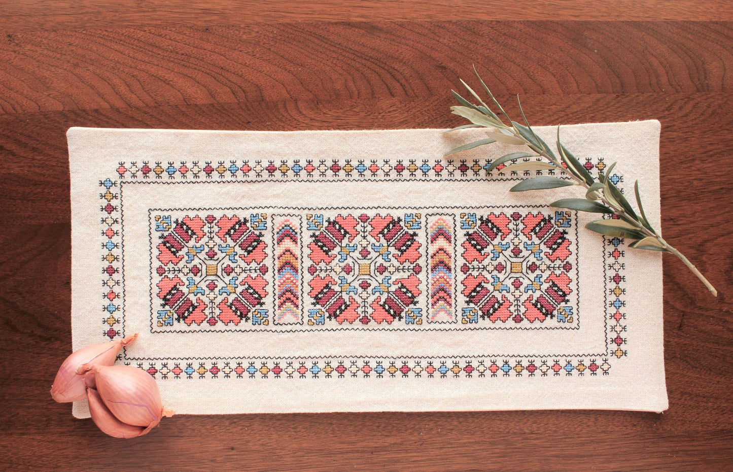 Cross Stitch Kit - Despina's Anemone Avlea Folk Embroidery