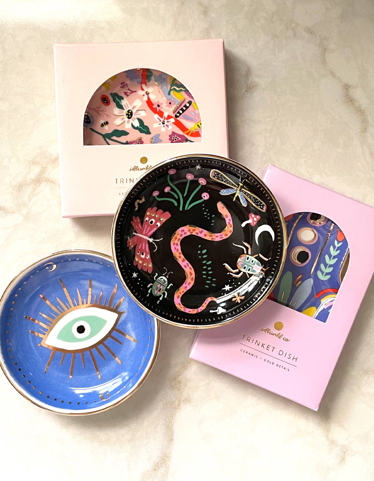 Midnight Garden Porcelain Trinket Dish