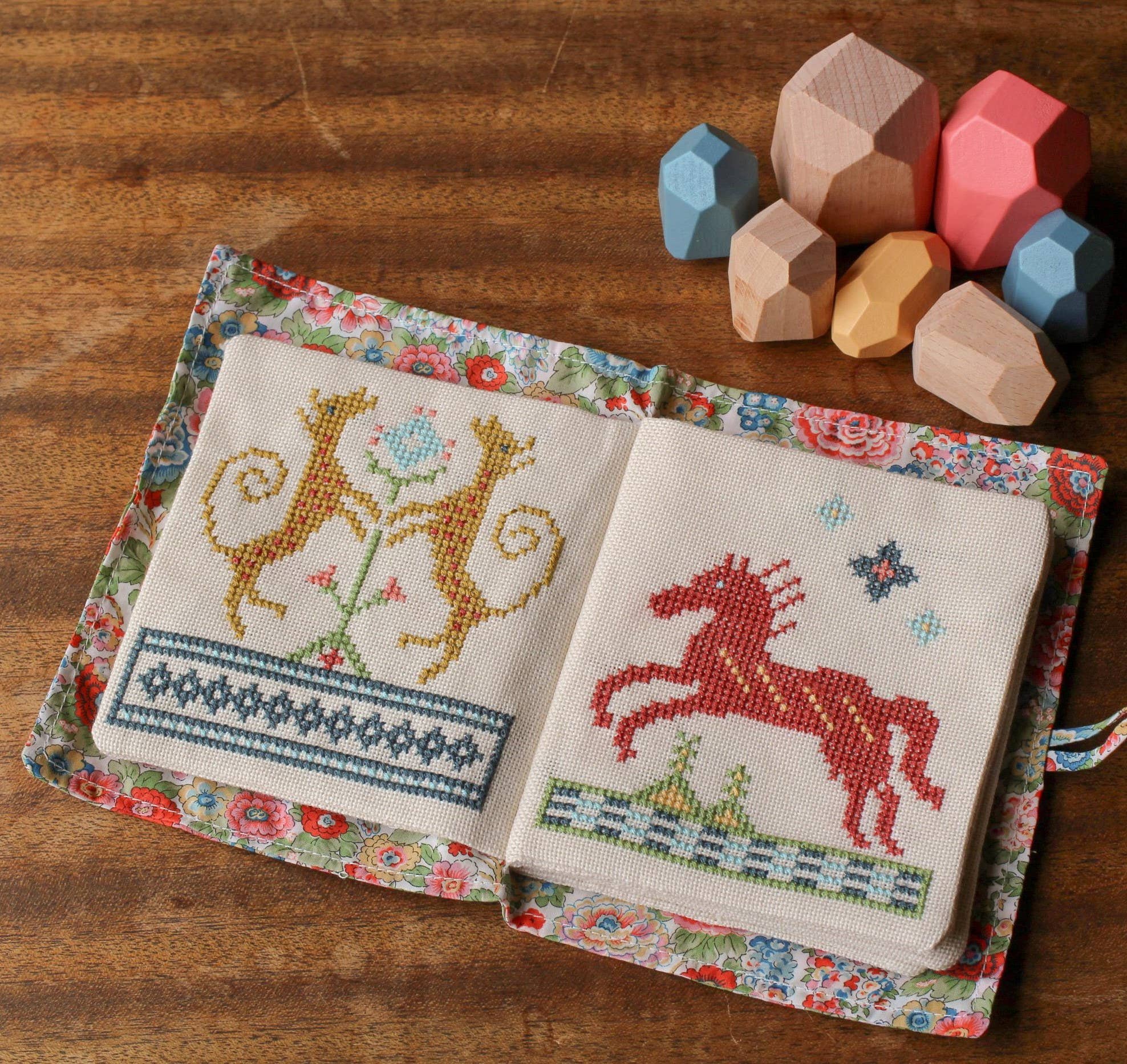 Cross Stitch Kit Byzantine Beasts w/ Liberty® fabric Alvea Folk