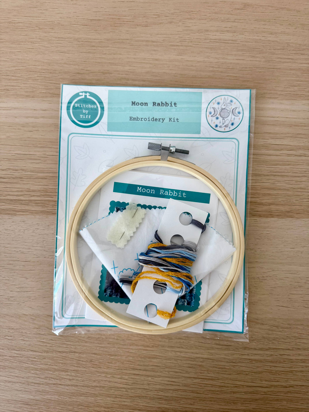 SALE Moon Rabbit DIY Embroidery Kit