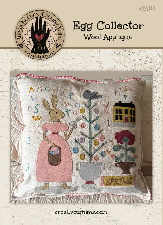 PREORDER Teresa Kogut EGG COLLECTOR Wool Applique Pattern Nashville Market