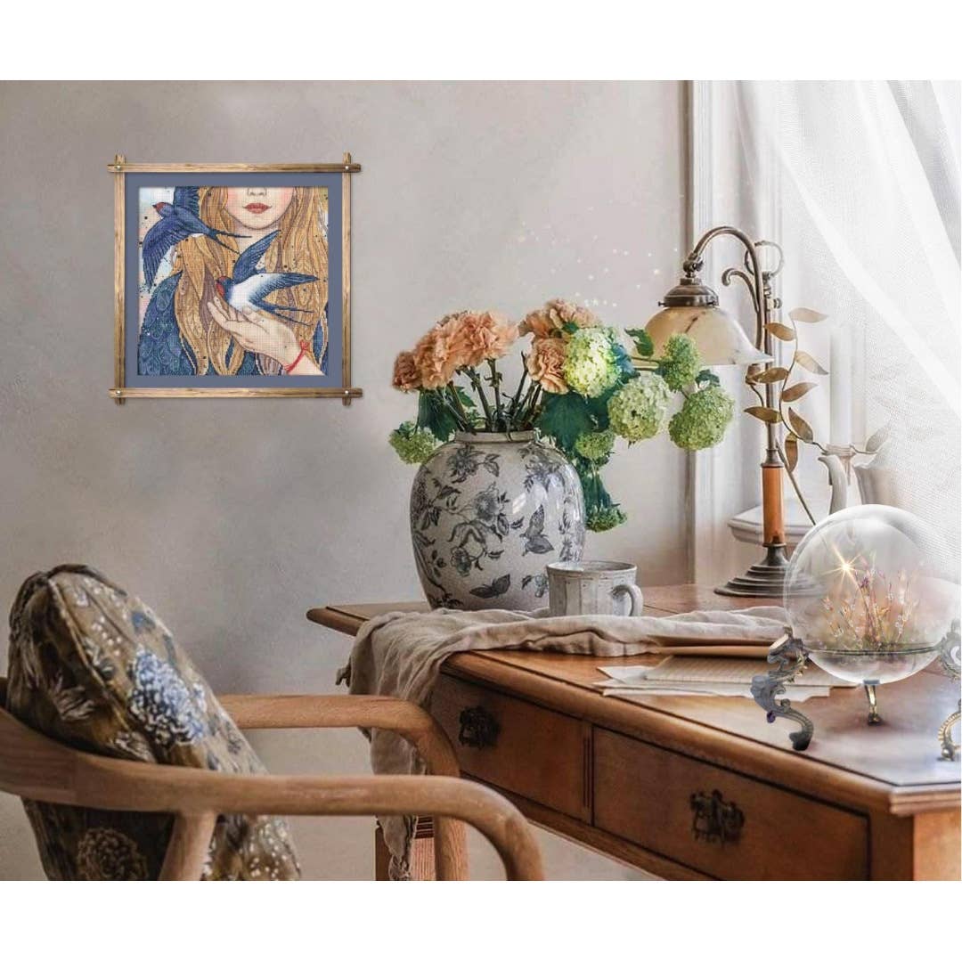Swallows Cross Stitch Kit by RTO Counted M984