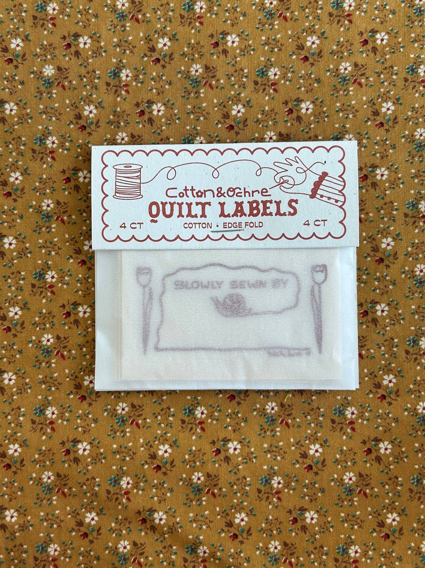 Sewn Slow Quilt Labels Set of 4