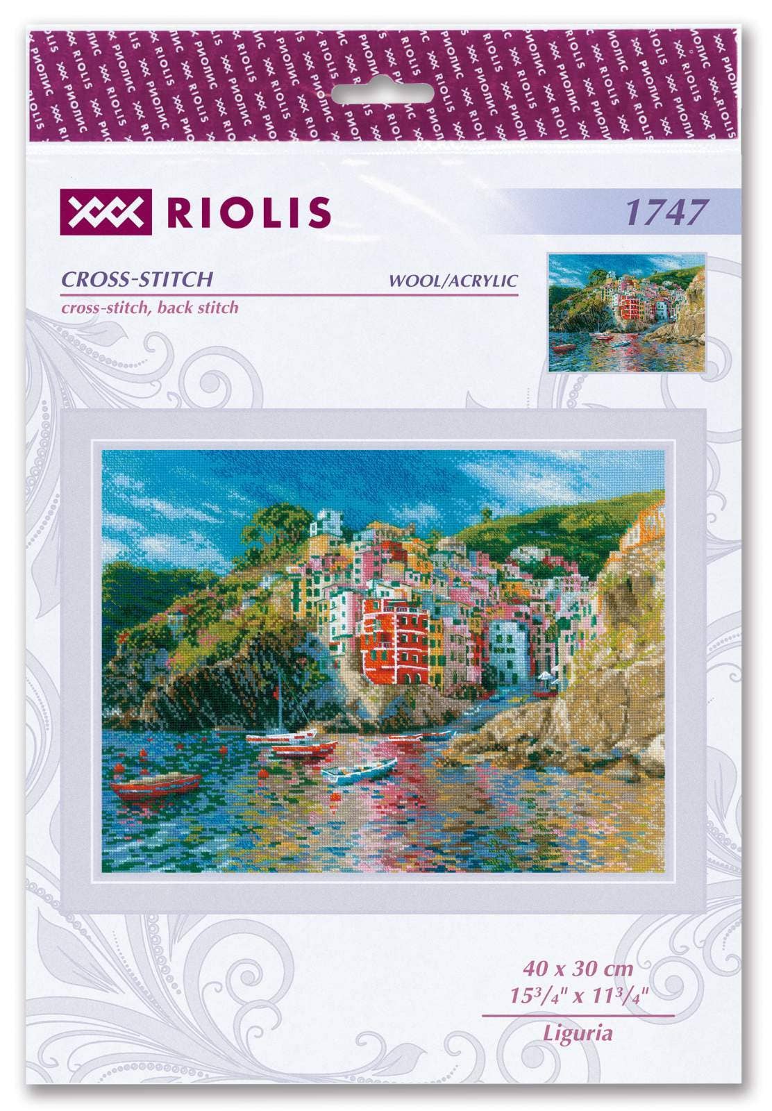 Liguria Italy Cross Stitch Kit From Riolis 1747