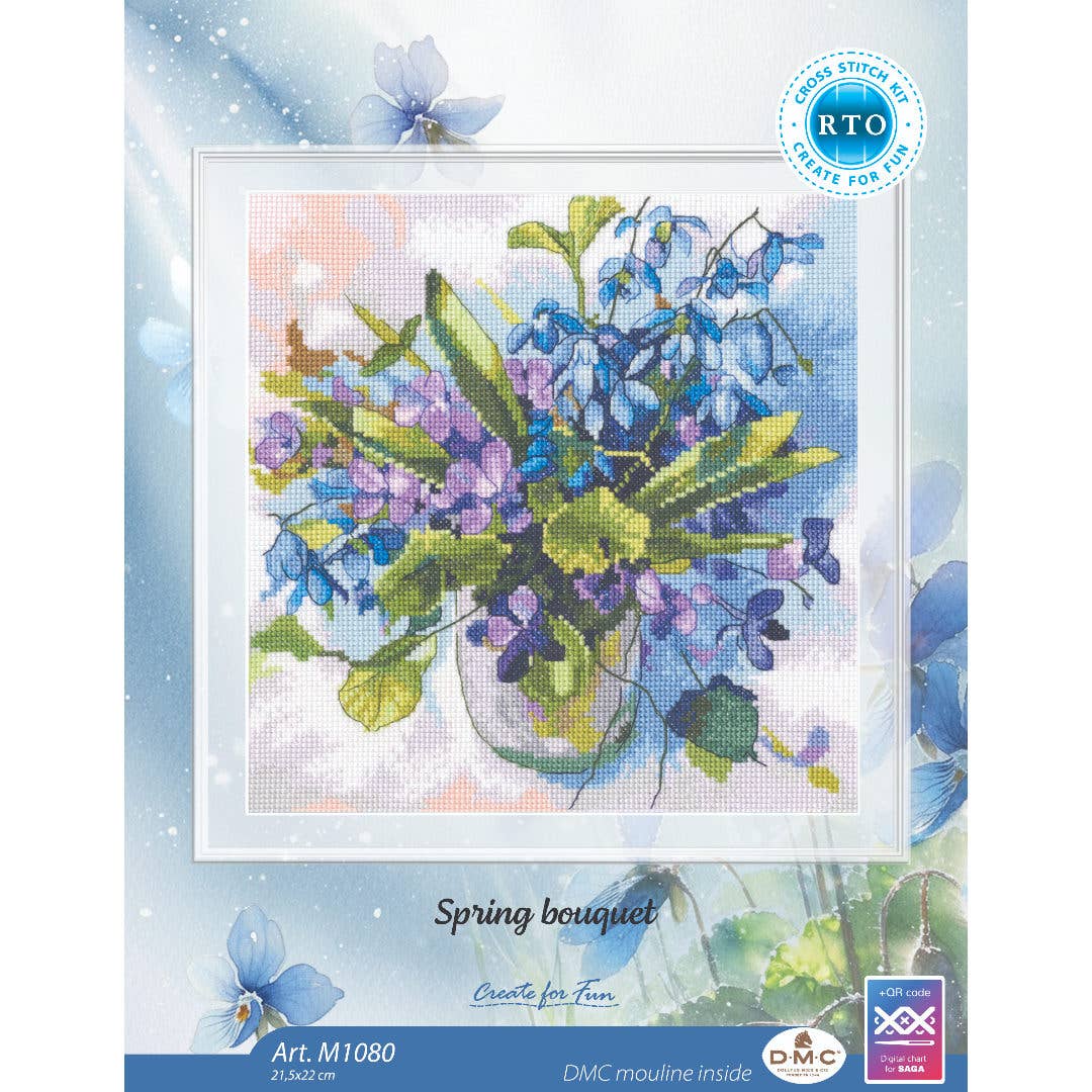 Spring Bouquet Cross Stitch Kit RTO M1080
