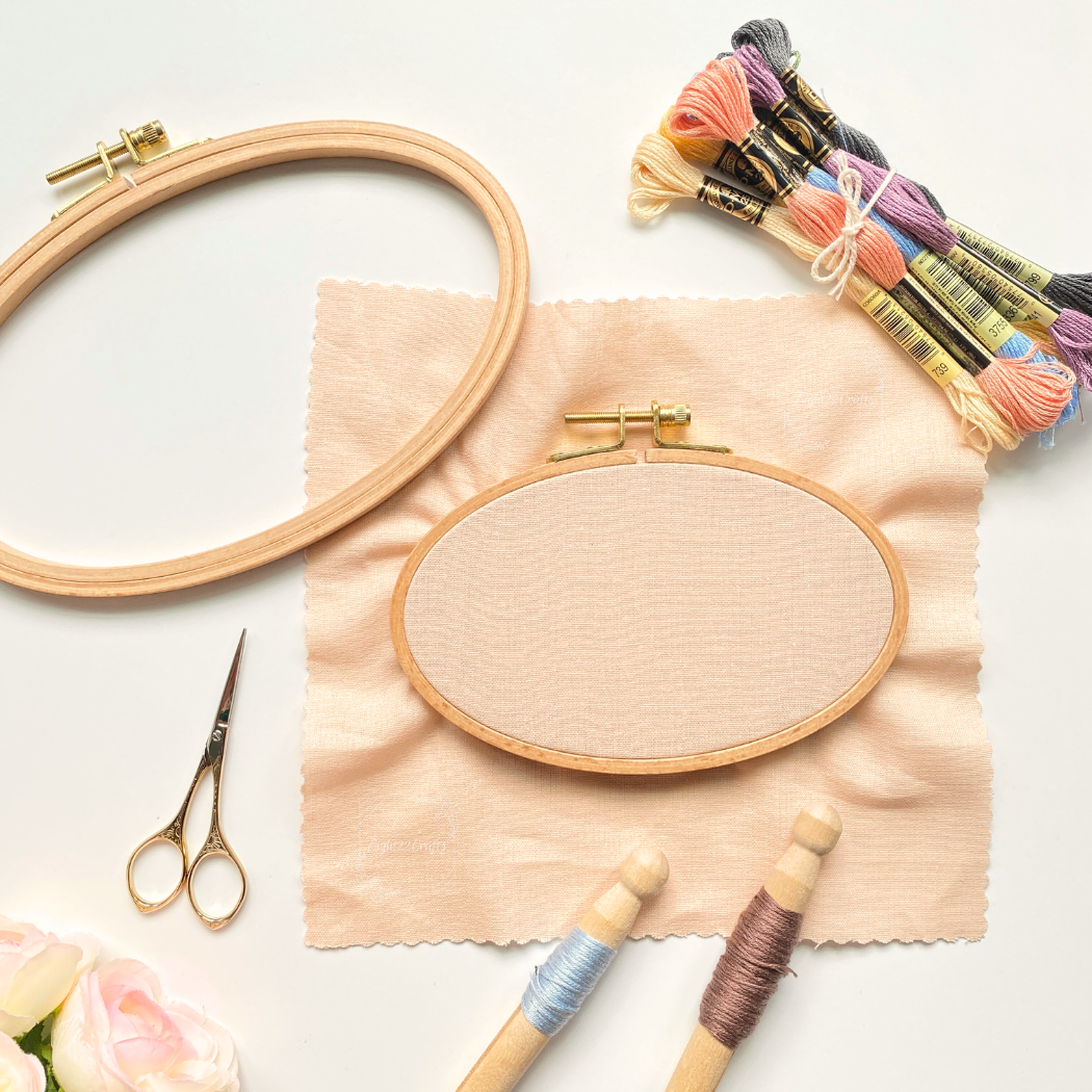 Oval Beechwood Embroidery Hoops for Needlework