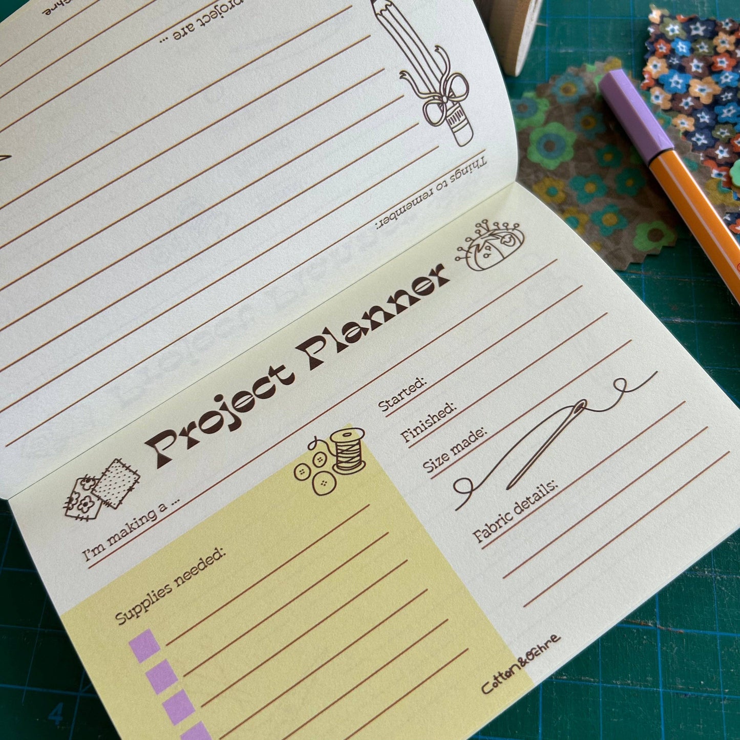 Project Planner Notepad – Lindy Stitches