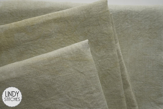 36 count SMOKY QUARTZ linen Fiber on a Whim Hand Dyed Fabrics
