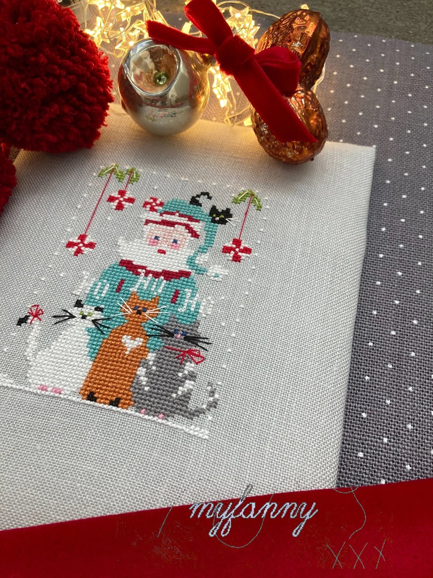Santa Collection #4 Merry Cats by MyFanny Cross Stitch Pattern